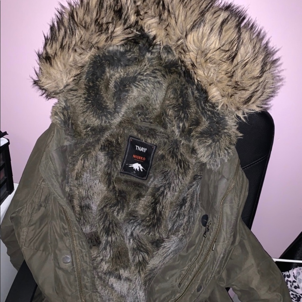 Aritzia fur filled winter jacket
